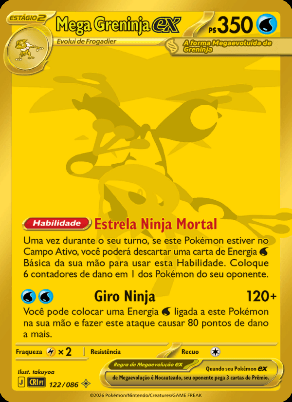 Mega Greninja ex, número 122