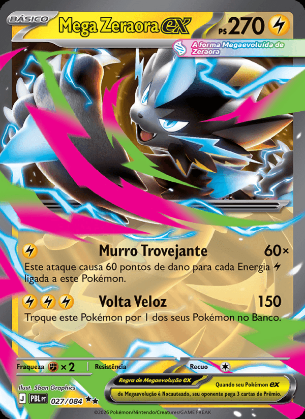 Mega Zeraora ex, número 027
