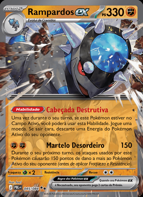 Rampardos ex, número 045